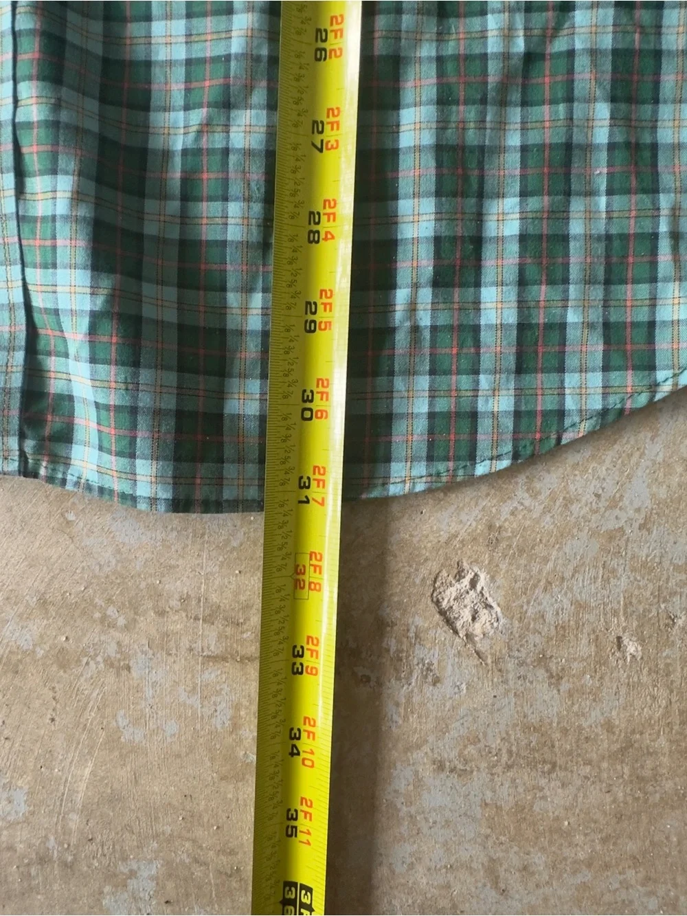 L.L. Bean Men's Teal and Dark Green Plaid Button-Down Shirt